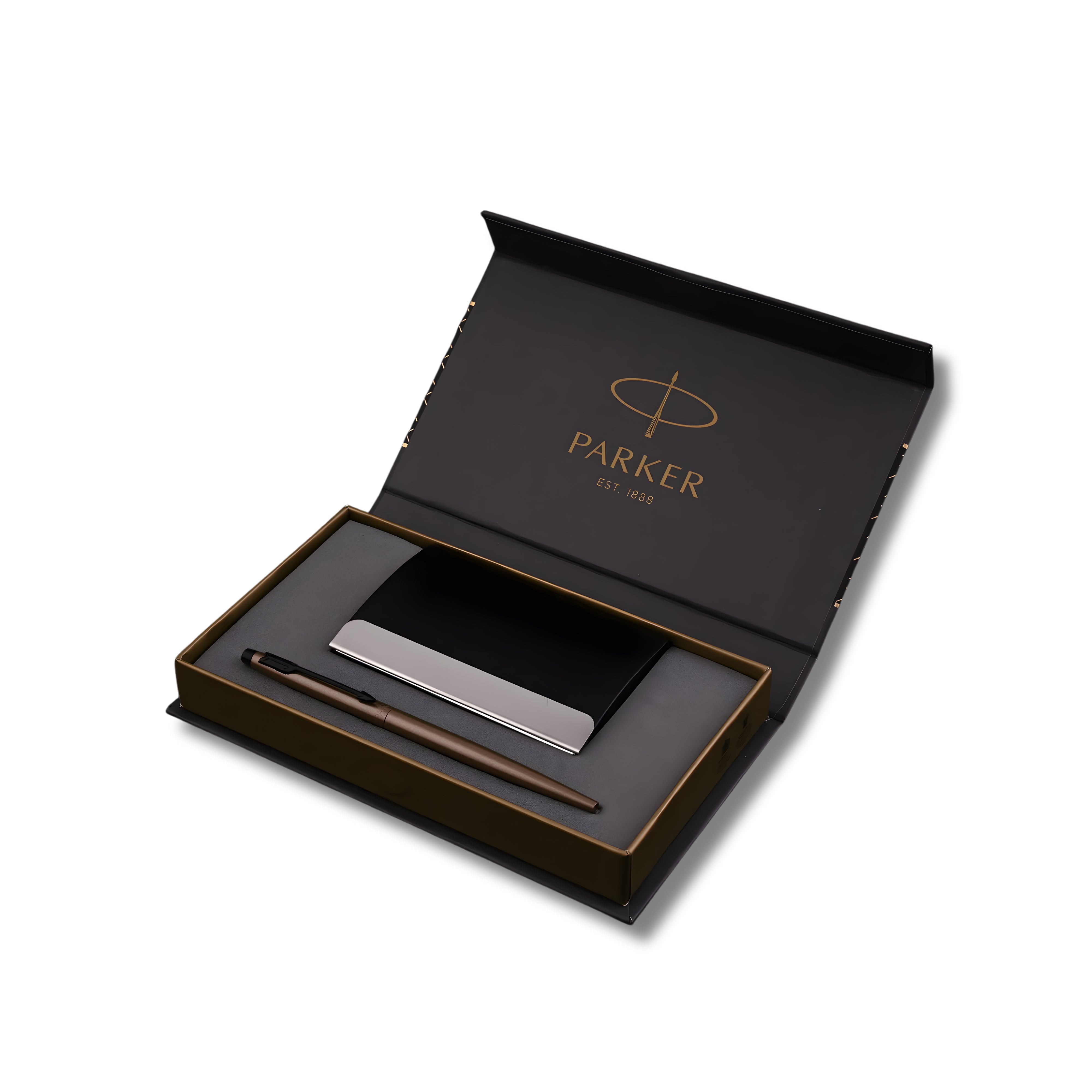 Parker Insignia Champagne Gold BT Ball Pen with Card Holder