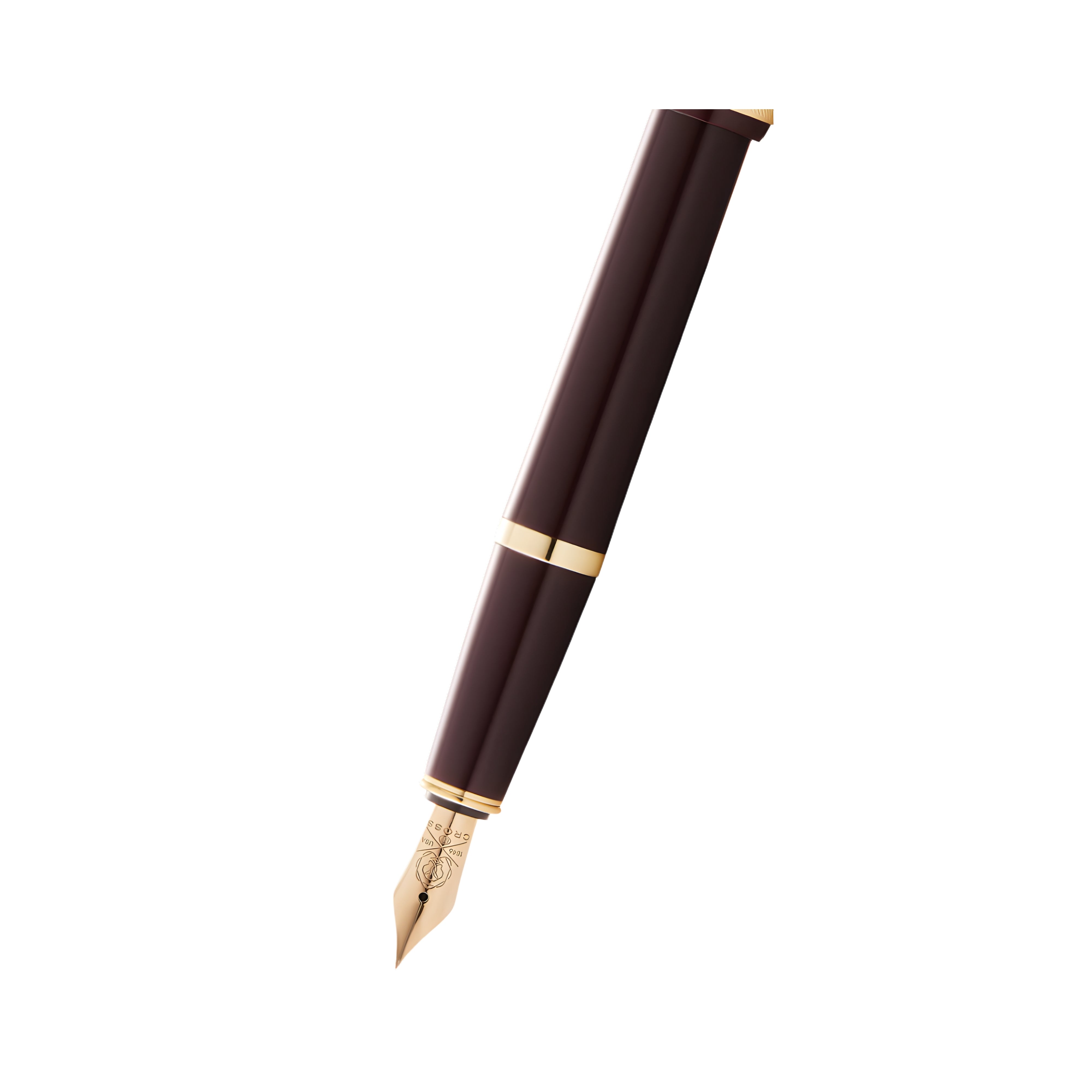 Cross Bailey Light Polished Burgundy Resin and Gold Tone Fountain Pen