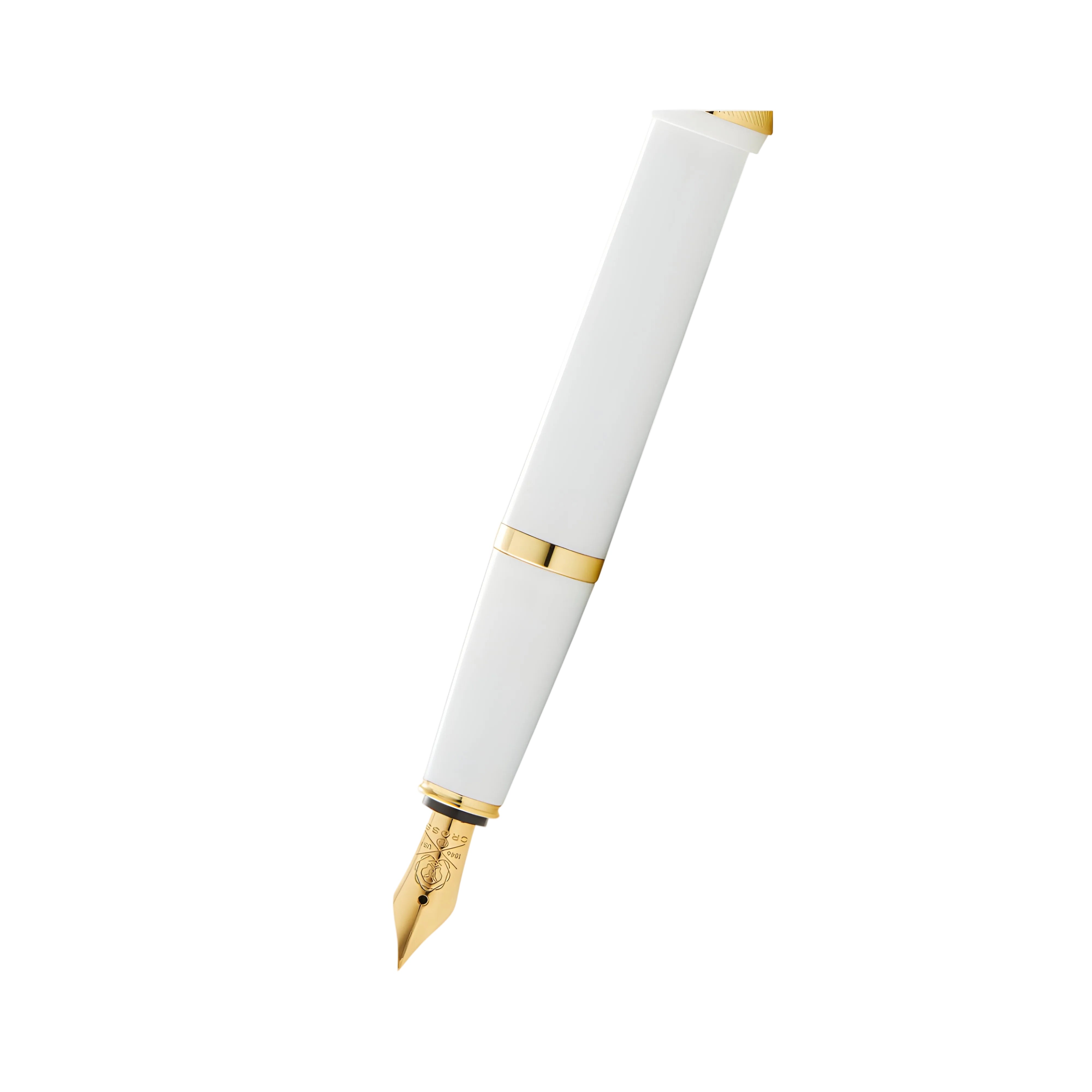 Cross Bailey Light Polished White Resin and Gold Tone Fountain Pen