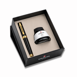 Sheaffer 300 G9325 Glossy Black With Gold Trims Fountain Pen With Black Ink (50 ml)