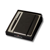 Sheaffer Gift Set ft. Matte Black VFM 9405 Ballpoint Pen with Chrome Trims and Small Notebook