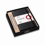 Sheaffer Sentinel G330  Brushed Chrome Ballpoint Pen With Medium Notebook