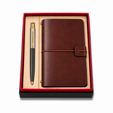 Sheaffer Sentinel G334 Matte Black With Gold Trims Ballpoint Pen With Brown Quikrite