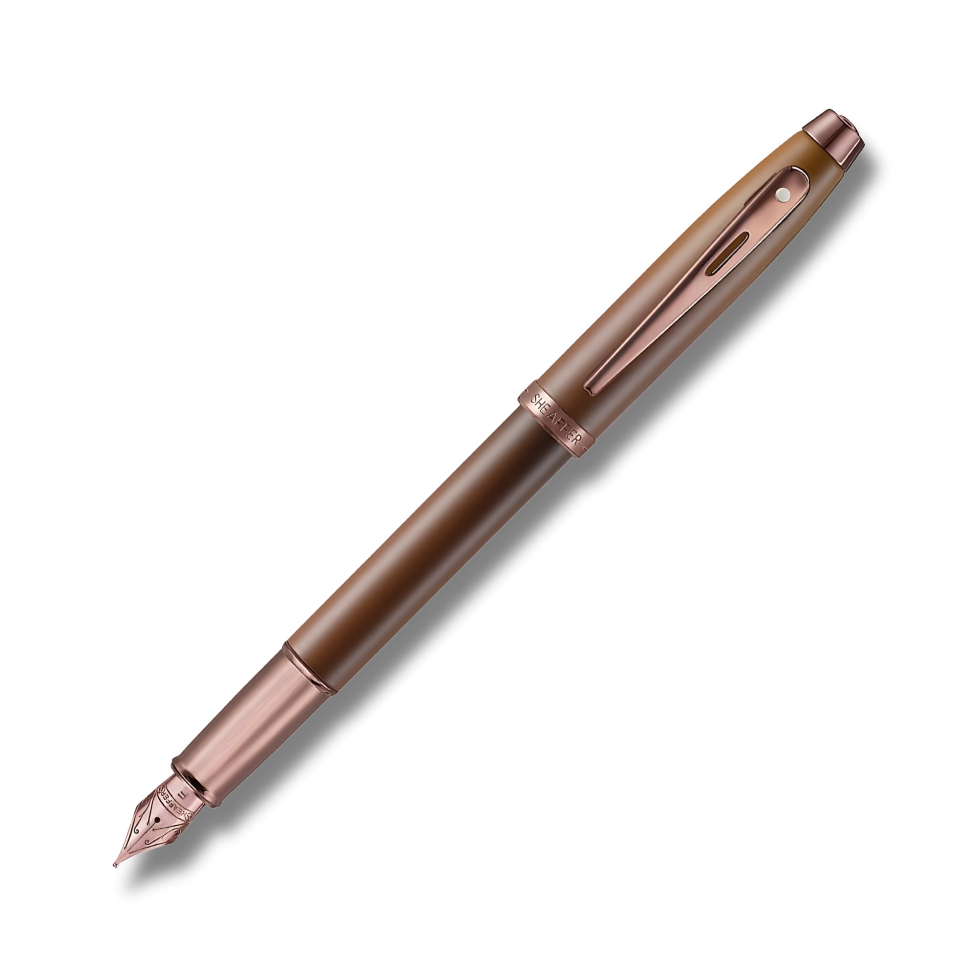 Sheaffer® 100 9374 Coffee Edition Matt Brown Fountain Pen with Regal Brown PVD Trims