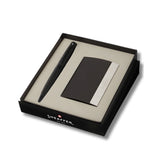 Sheaffer Matte Black with Black Trims 9343 300 Ballpoint Pen with Business Card Holder