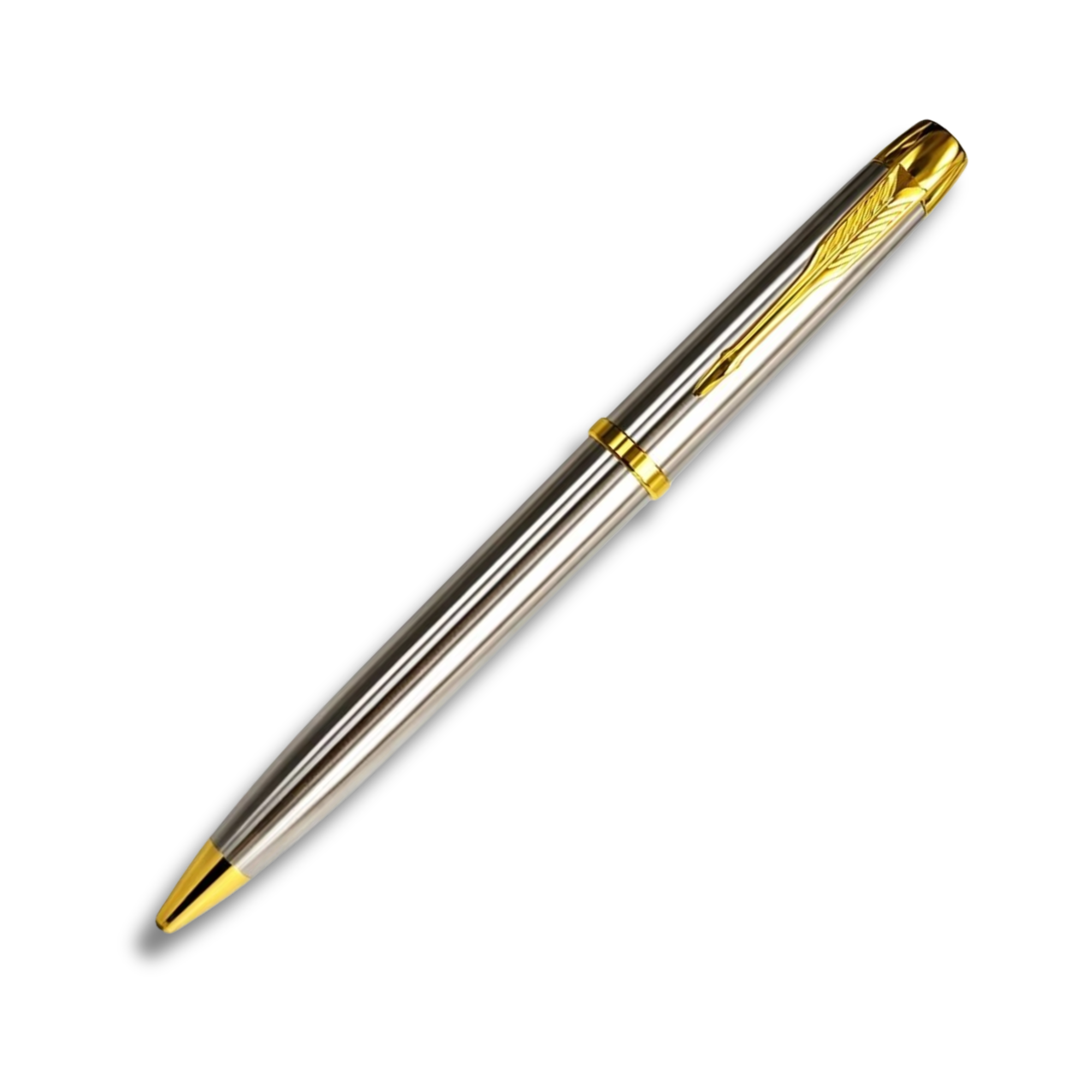 Silver Crest with Gold Ballpoint Pen