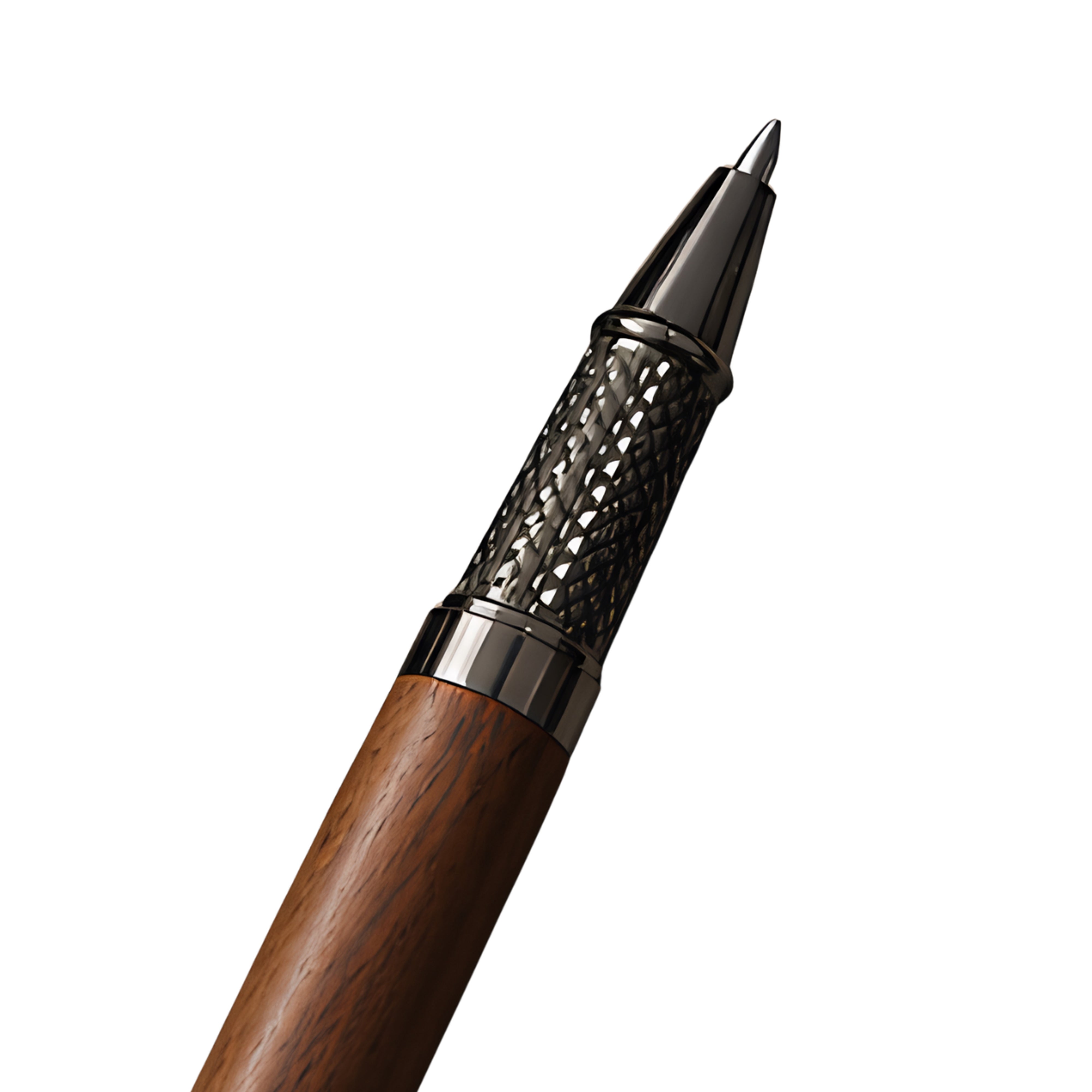 Walnut Gunmetal Rollerball Pen